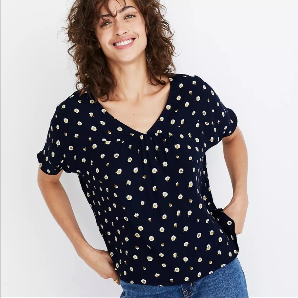 Madewell Rhyme Top in Daisy Dots